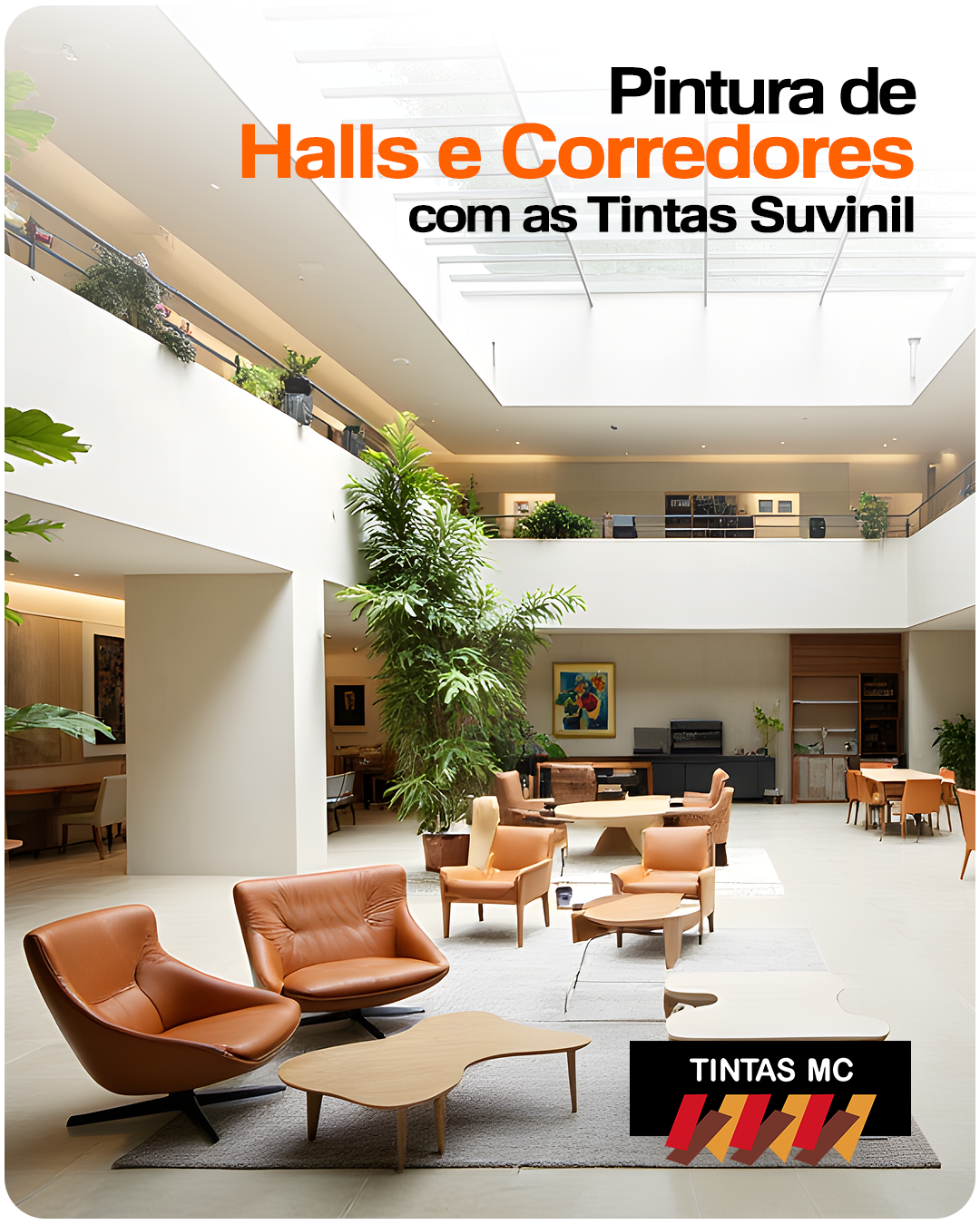 Como Pintar o Hall e Corredor de sua casa ou comércio? - Cores: Quentão, Argila, Crepúsculo, Croissant, Algodão Egípicio, Terra da Garoa, Horizonte, Verde Folha, Papoula, Chão Batido, Mantra e Jardim Noturno