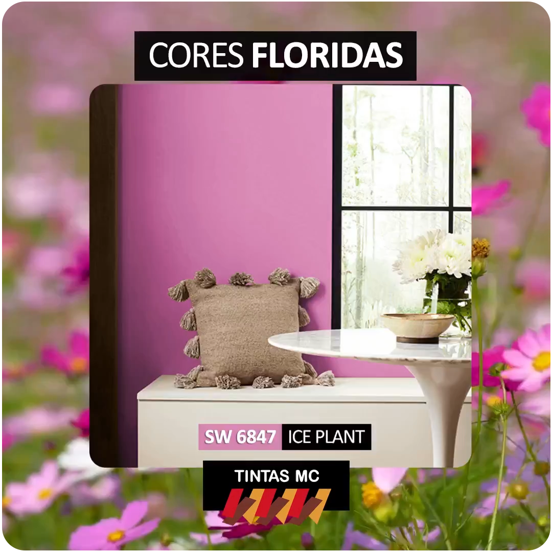 Cores Floridas - Cores de Tintas Inspiradas na Delicadeza das Flores