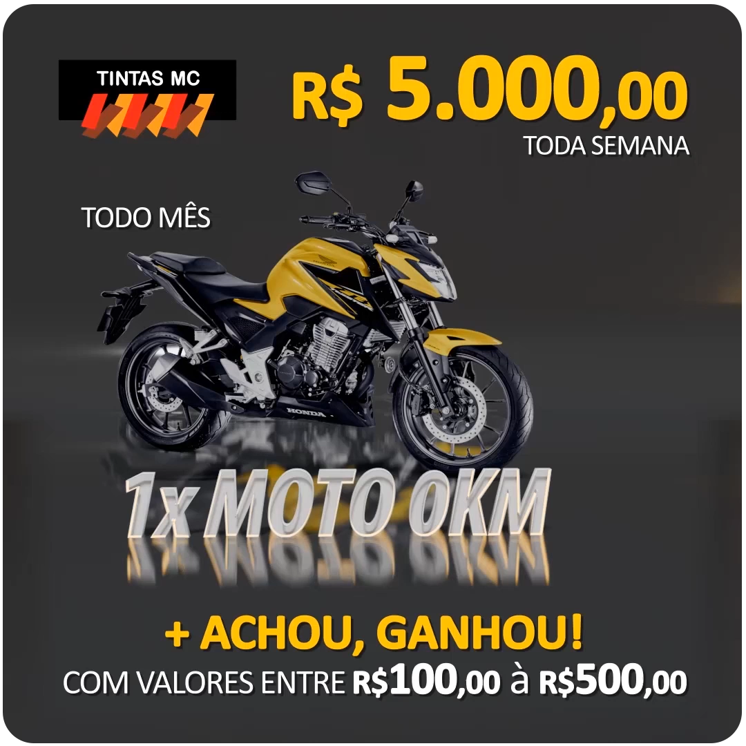 Promoção Tintas MC - Rio Preto - Tudo em prêmios pra você!