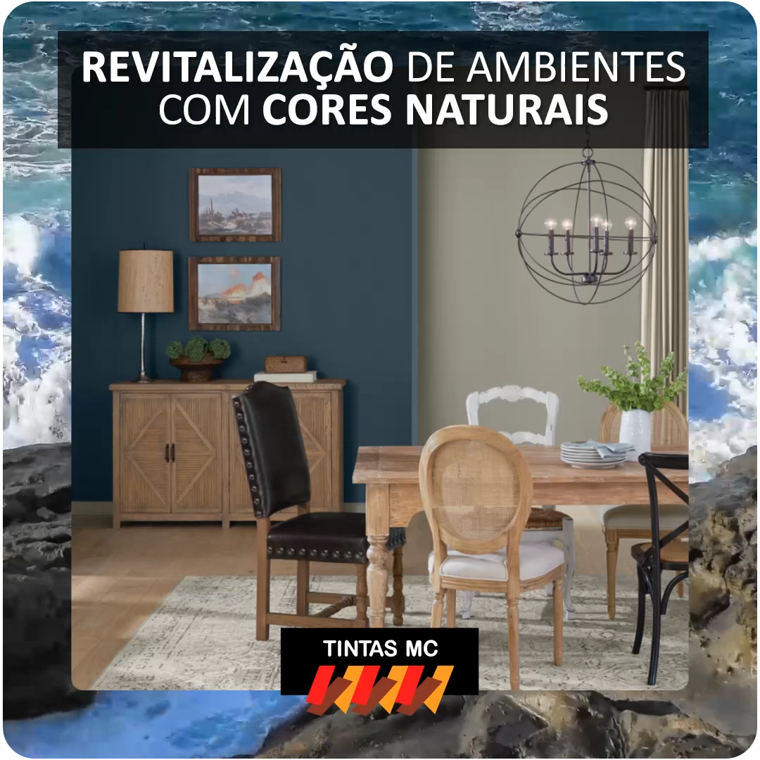 Revitalização de Ambientes com Cores Naturais - Força das Ondas, Pele de Foca e Serra da Cantareira