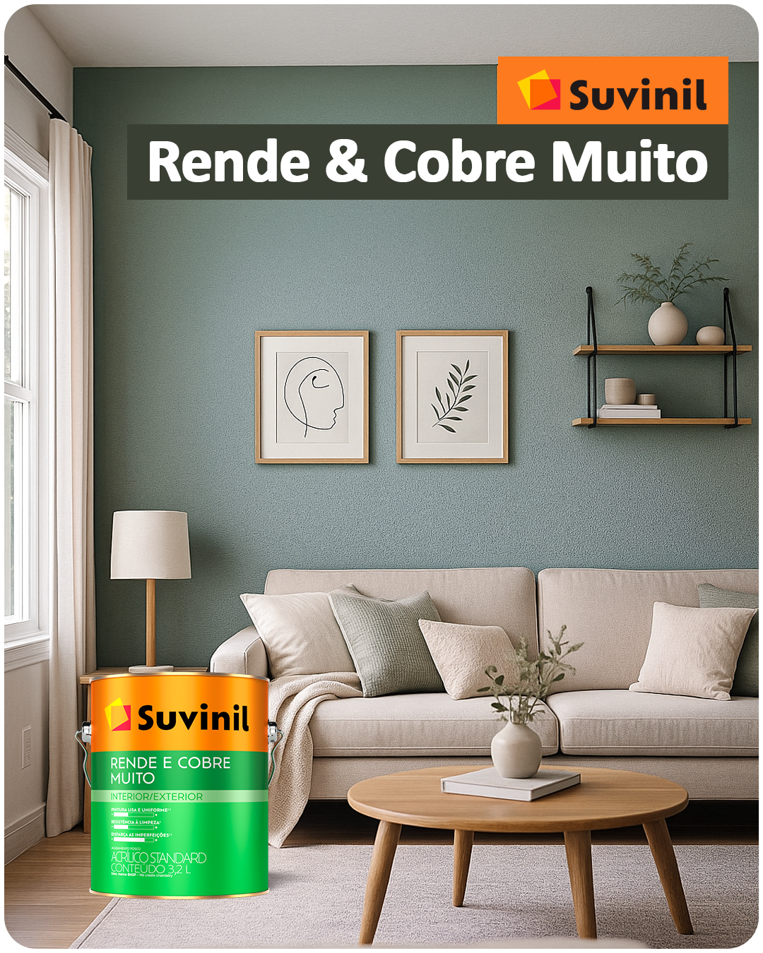 Suvinil Rende & Cobre Muito na Tintas MC Rio Preto - Qualidade que transforma e rende de verdade!