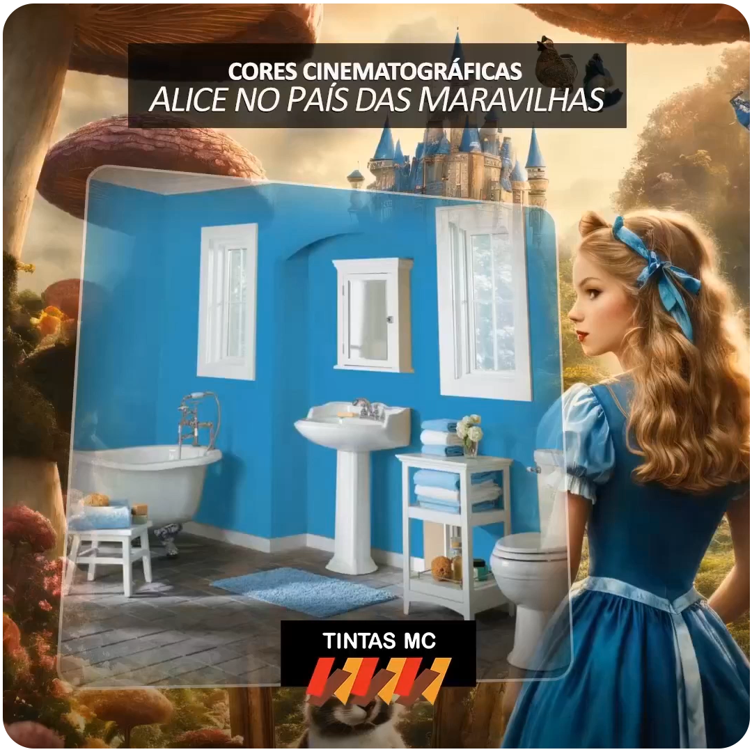 Cores inspiradas em Alice no País das Maravilhas - Cores Cinematográficas na Tintas MC