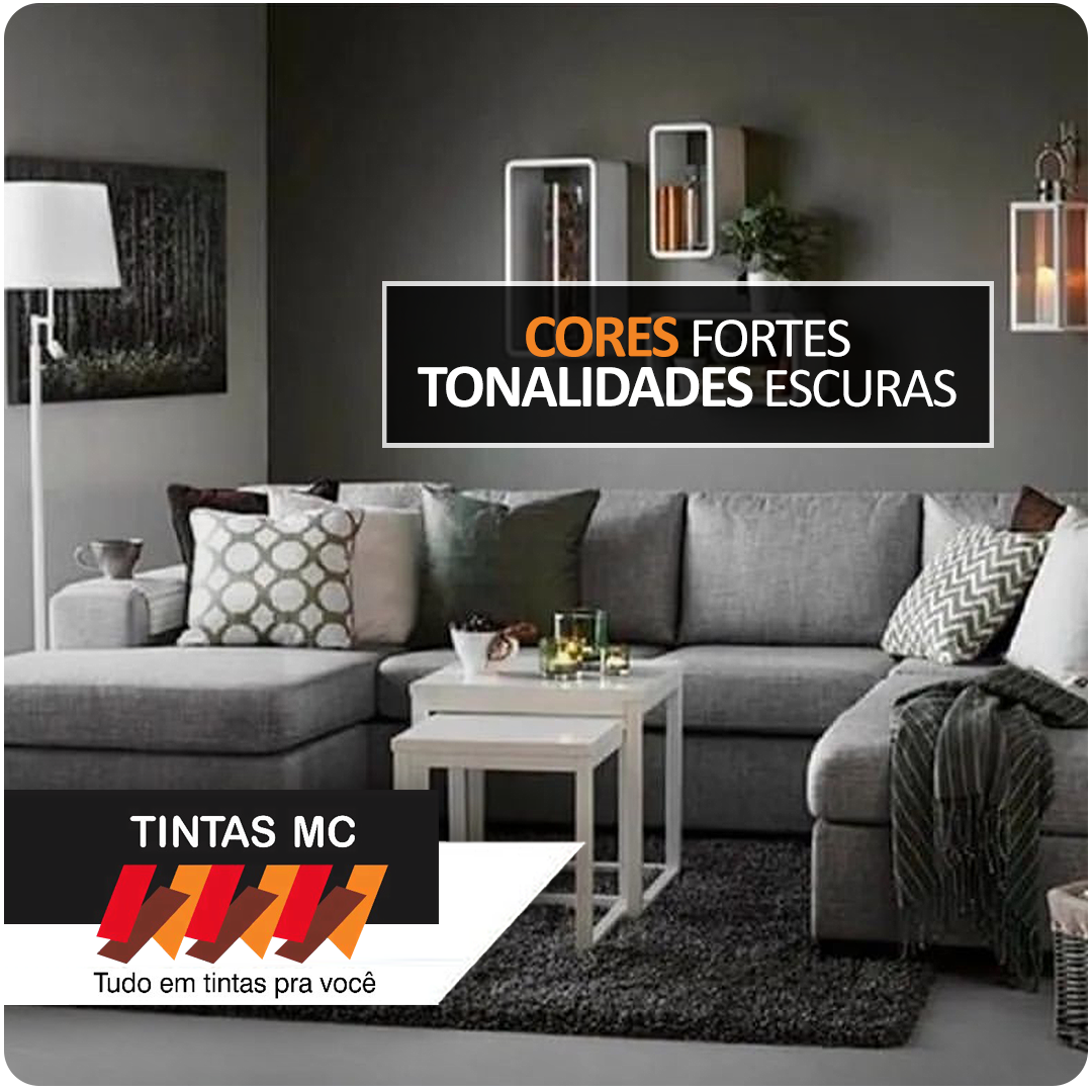 Tintas com Cores Fortes e Tons Escuros - Transforme seus Ambientes!