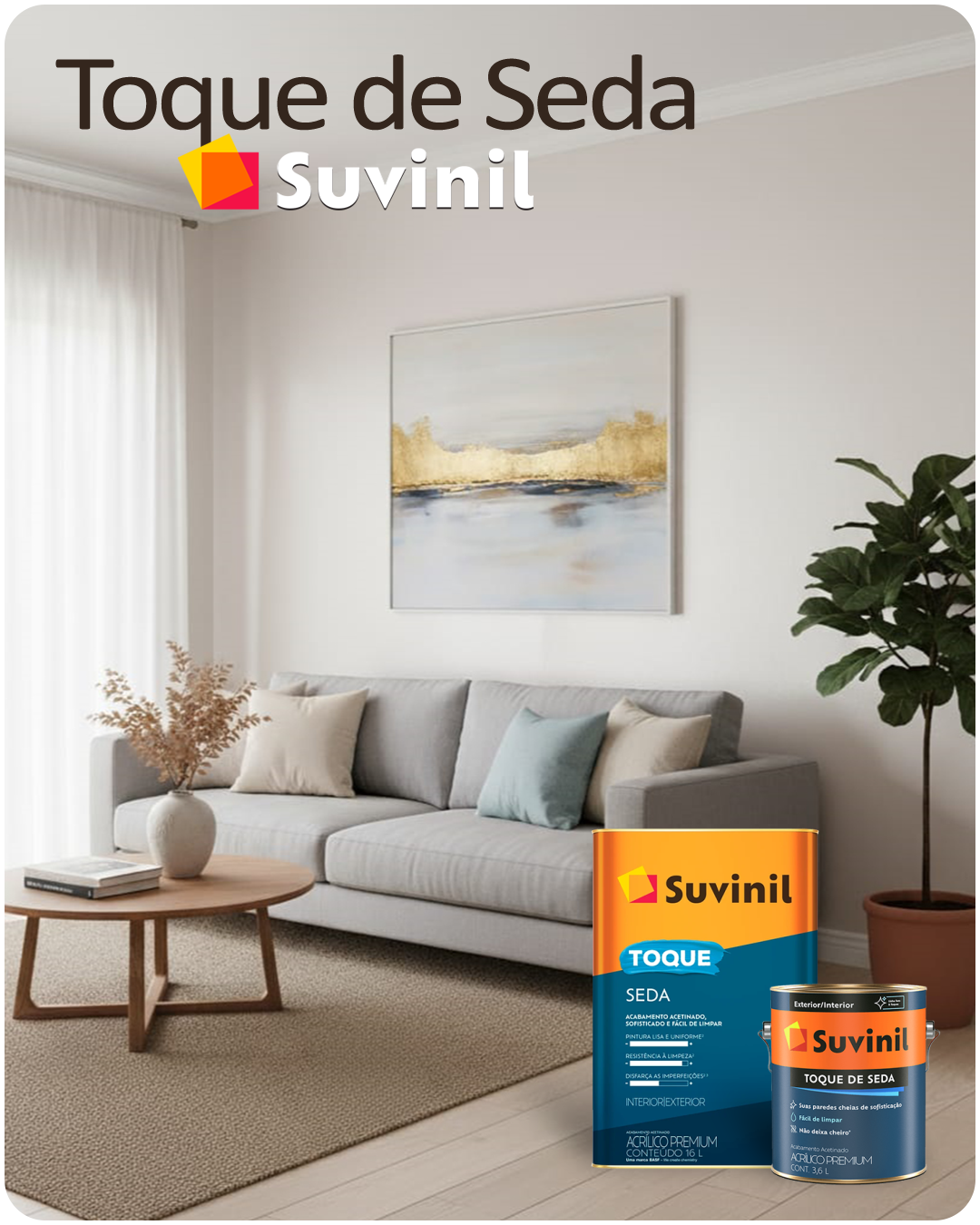 Tintas Suvinil Toque de Seda em São José do Rio Preto - O acabamento de luxo que a sua casa merece!